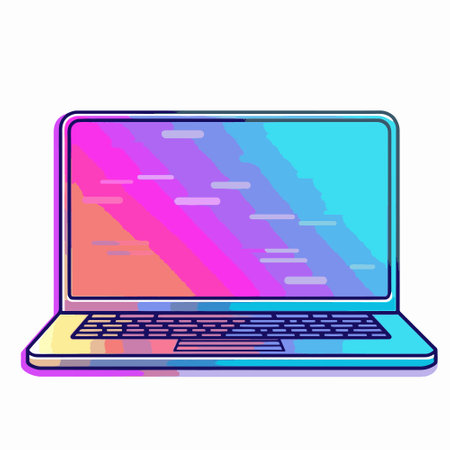 Graphic laptop icon. IT. Vector illustrationのイラスト素材