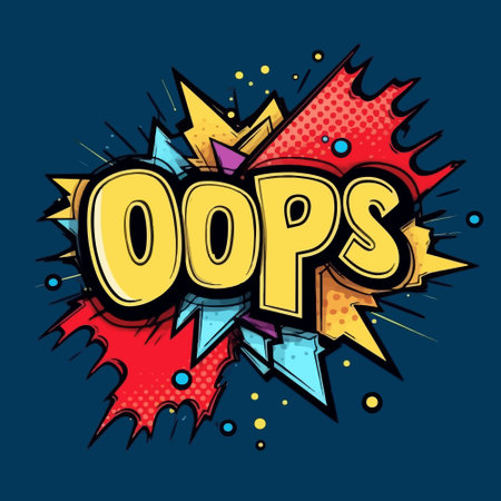 Cloud With Oops Pop Art Message. Vector illustration