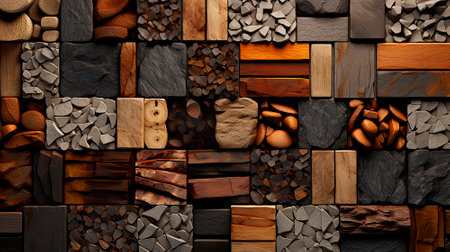 professional designer background made of expensive materials of stone and wood. High quality illustrationの素材