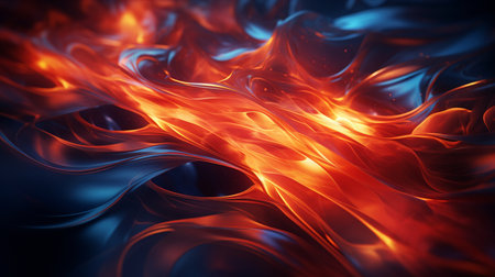 Abstract 3d background with textures of fire and metal. High quality illustrationの素材