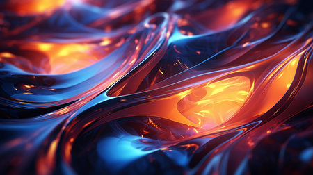 Abstract 3d background with textures of fire and metal. High quality illustrationの素材