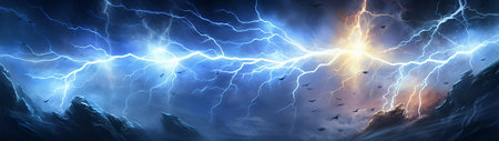 Abstract background with colorful lightning bolts. High quality illustrationの素材