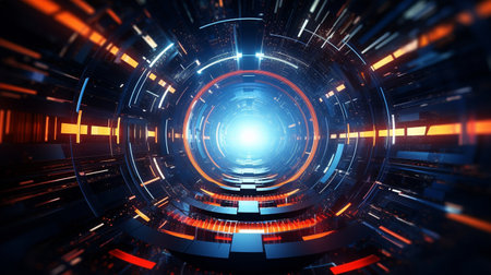 Abstract futuristic 3d background. High quality illustrationの素材
