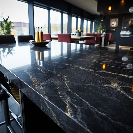 Black granite in interior design. High quality illustrationの素材