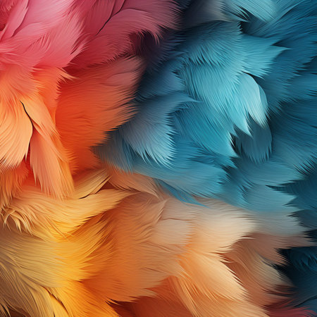 Abstract colorful background with wool and feather textures . High quality illustrationの素材