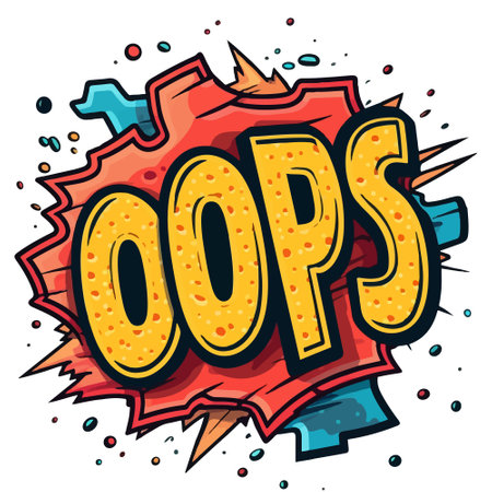 Cloud With Oops Pop Art Message. High quality illustrationのイラスト素材