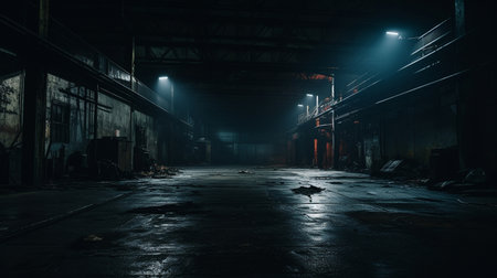 A person is sitting in front of these monitors. A dark scene from a thrillerの素材