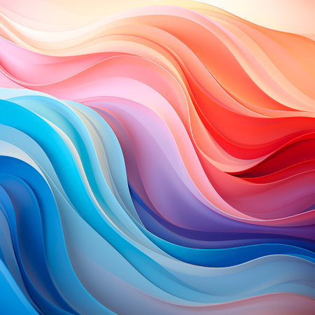 Abstract background in the form of gradient silk waves. High quality illustrationの素材