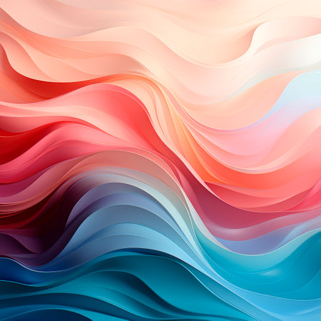 Abstract background in the form of gradient silk waves. High quality illustrationの素材