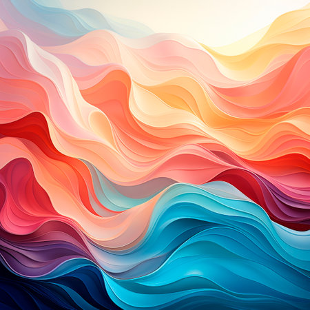 Abstract background in the form of gradient silk waves. High quality illustrationの素材