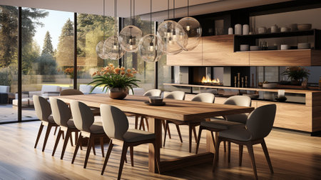 The rustic interior design of a modern living room. High quality illustrationの素材