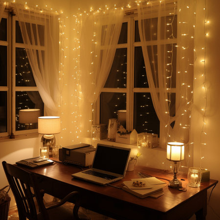 celebrating the new year in a cozy atmosphere at home on the remote. High quality illustrationの素材