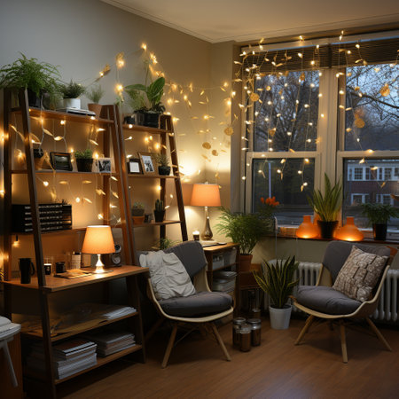 celebrating the new year in a cozy atmosphere at home on the remote. High quality illustrationの素材