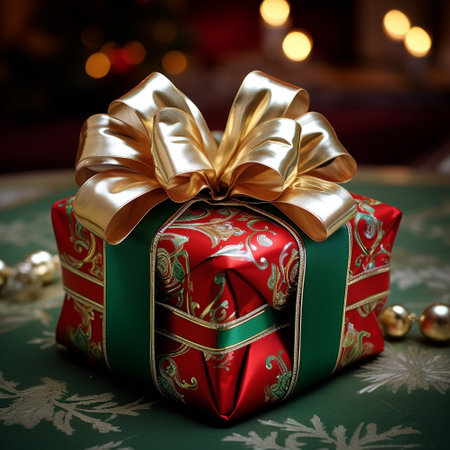 Christmas gift close-up. High quality illustrationの素材