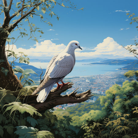 The White Dove of Peace. High quality illustrationの素材