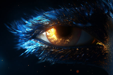 Colorful eye image. High quality illustrationの素材