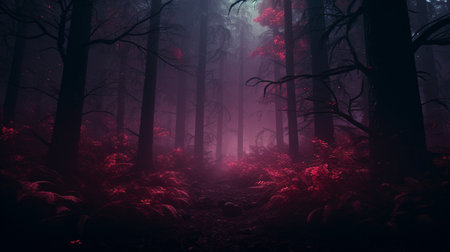 Mystical Forest. High quality illustrationの素材