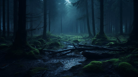 Mystical Forest. High quality illustrationの素材