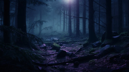 Mystical Forest. High quality illustrationの素材