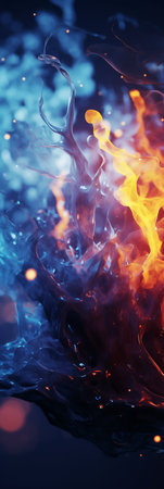 Amidst the obsidian expansion of the void, a mesmerizing dance of colors emerges, a triumphant collision of hues that defy realityの素材
