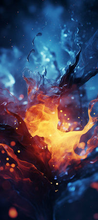 Amidst the obsidian expansion of the void, a mesmerizing dance of colors emerges, a triumphant collision of hues that defy realityの素材