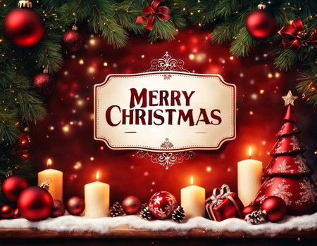 Beautiful Christmas card. High quality illustrationの素材