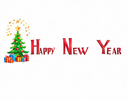 Minimalistic New Year background. High quality illustrationの素材