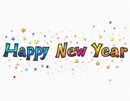 Minimalistic New Year background. High quality illustrationの素材