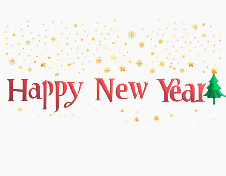 Minimalistic New Year background. High quality illustrationの素材