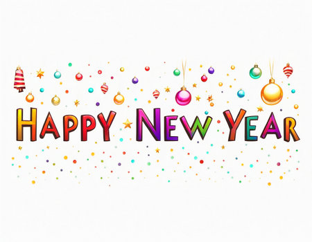 Minimalistic New Year background. High quality illustrationの素材