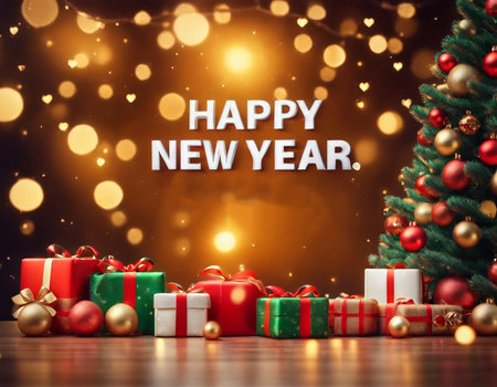 Beautiful New Year background. High quality illustrationの素材
