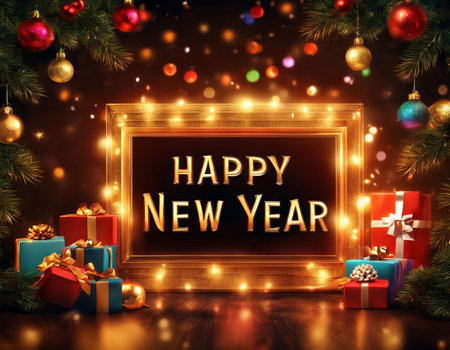 Beautiful New Year background. High quality illustrationの素材