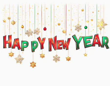 Minimalistic New Year background. High quality illustrationの素材