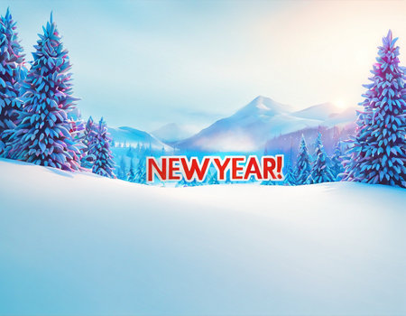 Minimalistic New Year background. High quality illustrationの素材