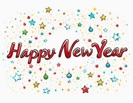 Minimalistic New Year background. High quality illustrationの素材