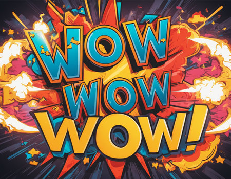 Cartoon sign of burst clouds with the word WOW. high quality illustrationの素材