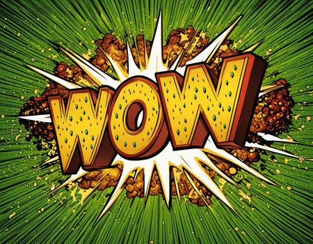 Cartoon sign of burst clouds with the word WOW. high quality illustrationの素材
