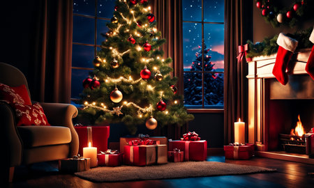 Beautiful Christmas card. High quality illustrationの素材