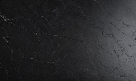 Professional design background with expensive black granite. Dark stone table with elements. High quality illustrationの素材