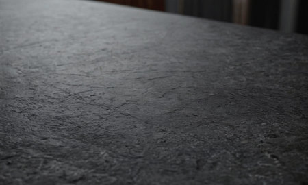 Professional design background with expensive black granite. Dark stone table with elements. High quality illustrationの素材