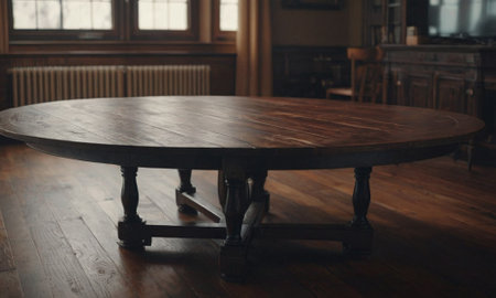 Professional design background with expensive wood. Dark wood table. High quality illustrationの素材