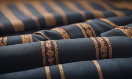 Professional designer background with expensive silk and embroidery. High quality illustrationの素材