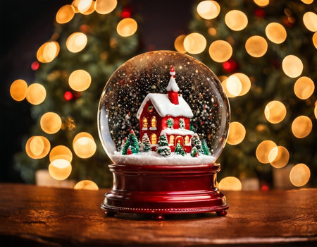 Beautiful snow globe. High quality illustrationの素材
