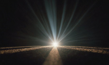 A ray of light in the dark. Mystical Light. High quality illustrationの素材