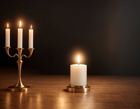 Candle on the table. High quality illustrationの素材