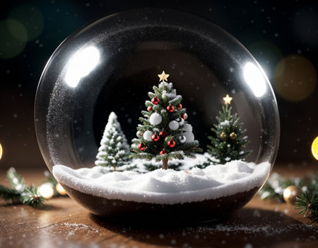 Snow Globe. High quality illustrationの素材