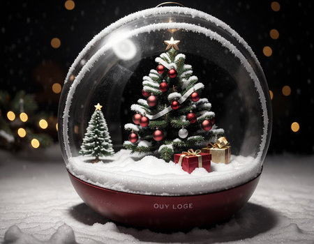 Snow Globe. High quality illustrationの素材