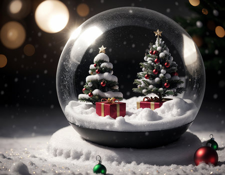 Snow Globe. High quality illustrationの素材