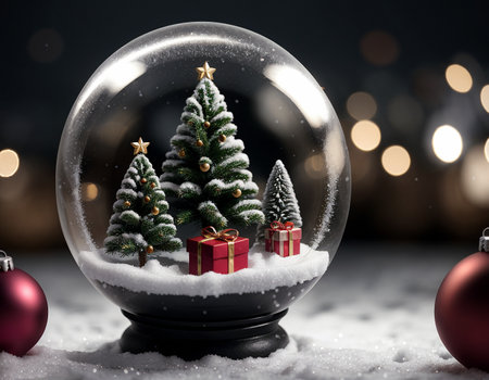 Snow Globe. High quality illustrationの素材