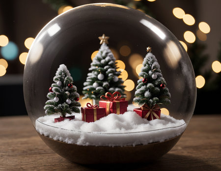 Snow Globe. High quality illustrationの素材